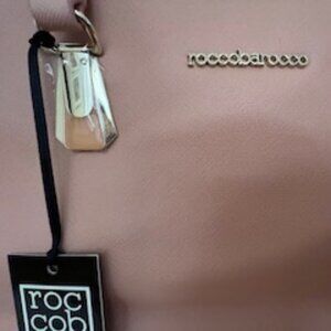 Authentic NWT Rocco Barocco Handbag, Poem, Salmone